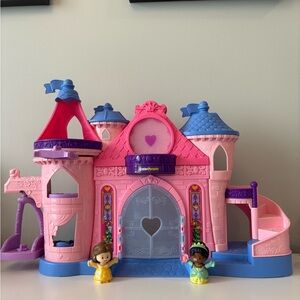 Little People- Pink & Blue Princess Castle Playset with Two Princesses